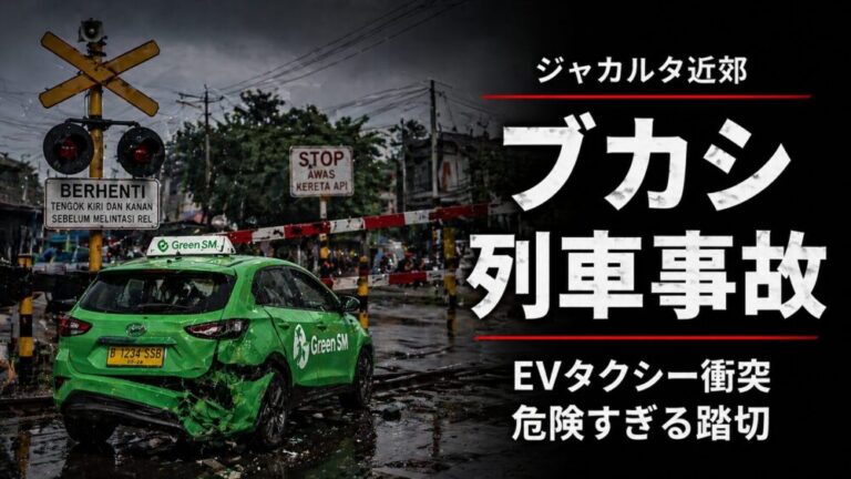 ブカシ列車事故の発端はEVタクシー　インドネシアの踏切はなぜ危険なのか