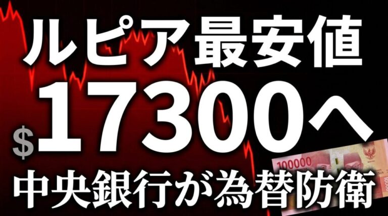ルピア最安値更新、17300へ！インドネシア中央銀行が為替防衛へ「より強力な介入