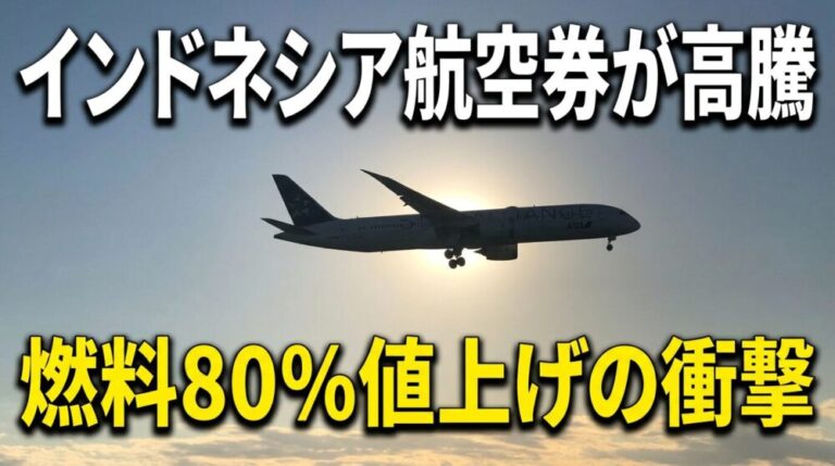 インドネシア航空券が急騰？燃料80％値上げで国内線が異常価格に