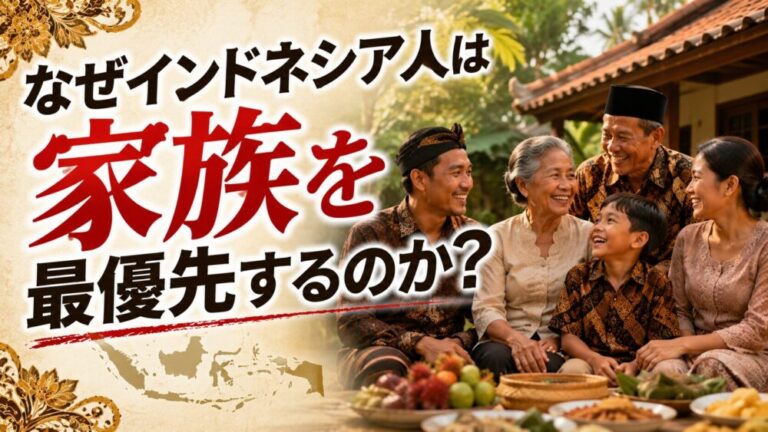 なぜインドネシア人は家族を最優先するのか？日本人との価値観の違い