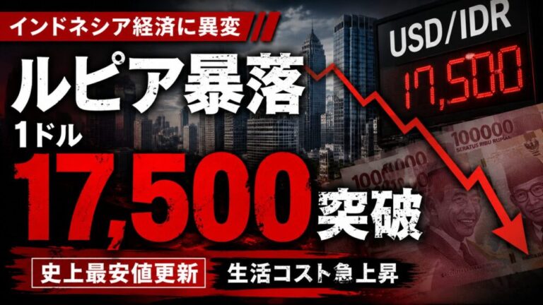 ルピア暴落、ついに1ドル17,500突破！“過去最安値”更新でインドネシア経済はどうなるのか