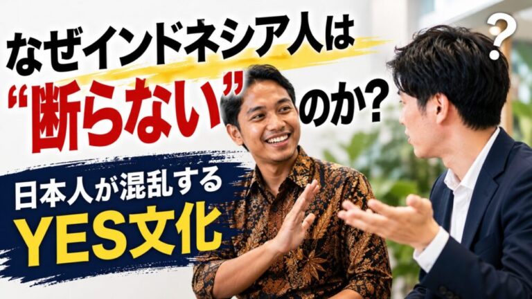 なぜインドネシア人は“断らない”のか？日本人が混乱するYES文化