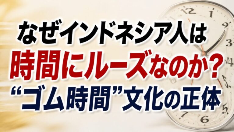 なぜインドネシア人は時間にルーズなのか？“ゴム時間”文化の正体