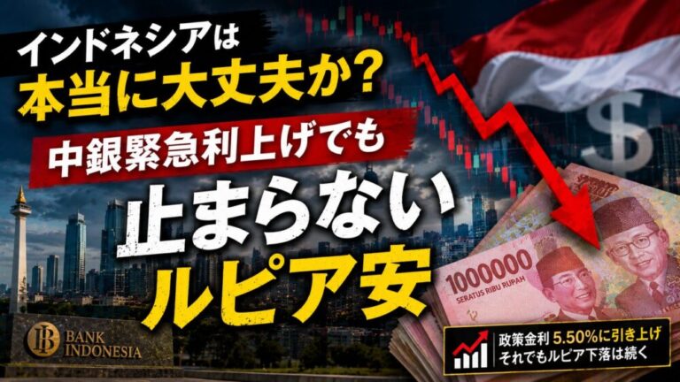 インドネシアは本当に大丈夫か？中銀緊急利上げでも止まらないルピア安