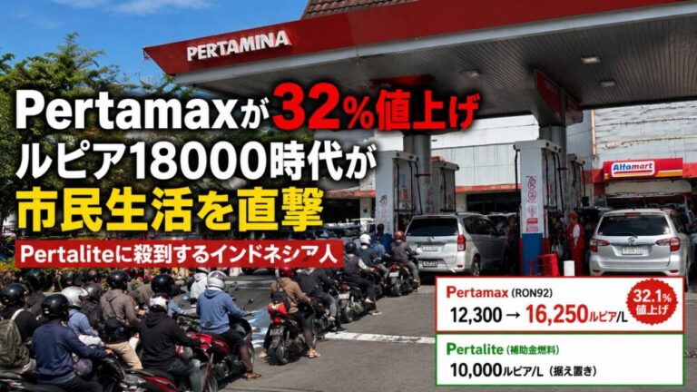 Pertamaxが32％値上げ！ついに市民生活を直撃　Pertaliteに殺到するインドネシア人