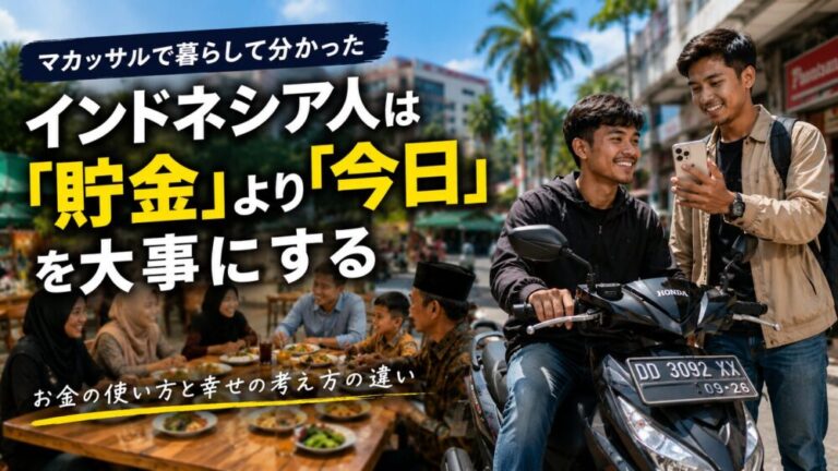 マカッサルで暮らして分かった！インドネシア人は「貯金」より「今日」を大事にする