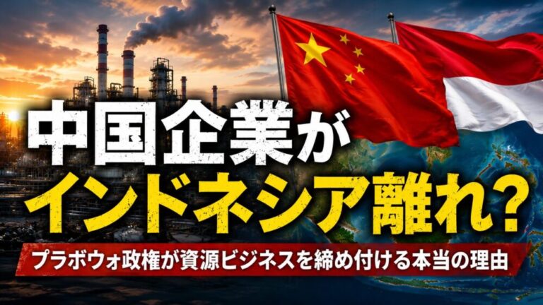 中国企業がインドネシア離れを検討？プラボウォ政権が資源ビジネスを締め付ける本当の理由