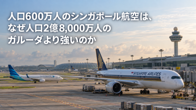 人口600万人のシンガポール航空は、なぜ人口2億8,000万人のガルーダより強いのか