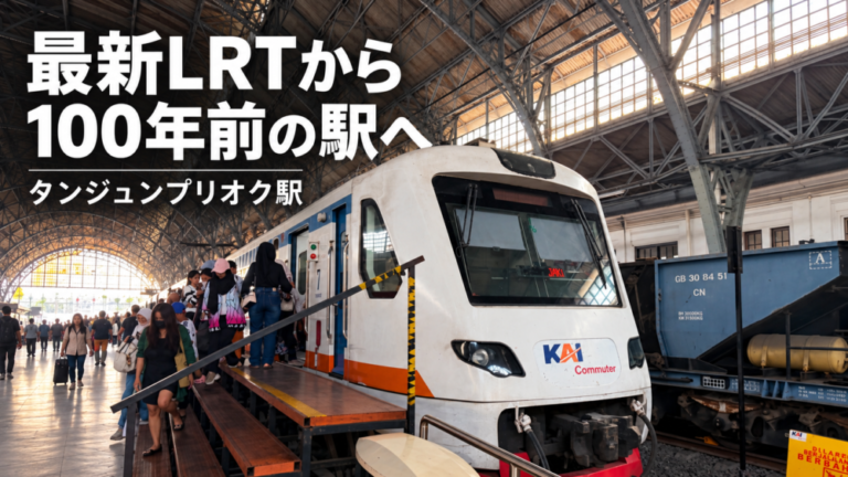 最新のLRTから、100年前の駅へ。タンジュンプリオク駅で出会ったジャカルタの時間