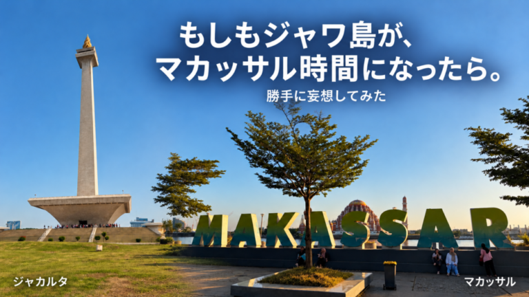 もしもジャワ島が、マカッサル時間になったら。勝手に妄想してみた