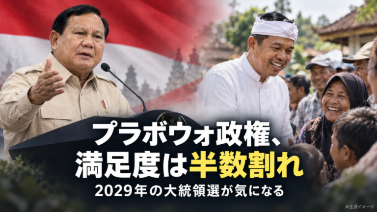 プラボウォ政権、満足度は半数割れ。３年後の大統領選が気になってきた